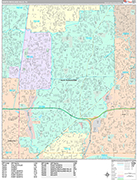North Richland Hills Wall Map Premium Style